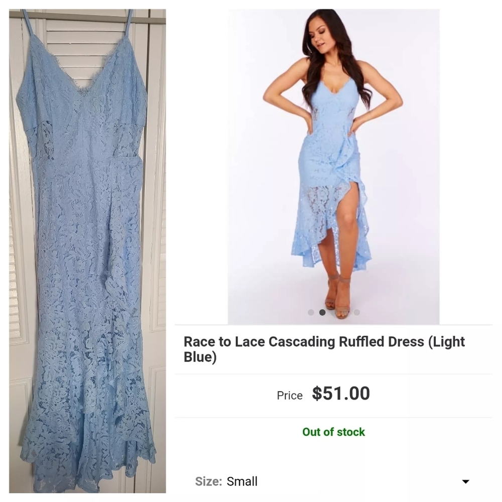 Baby blue lace dress